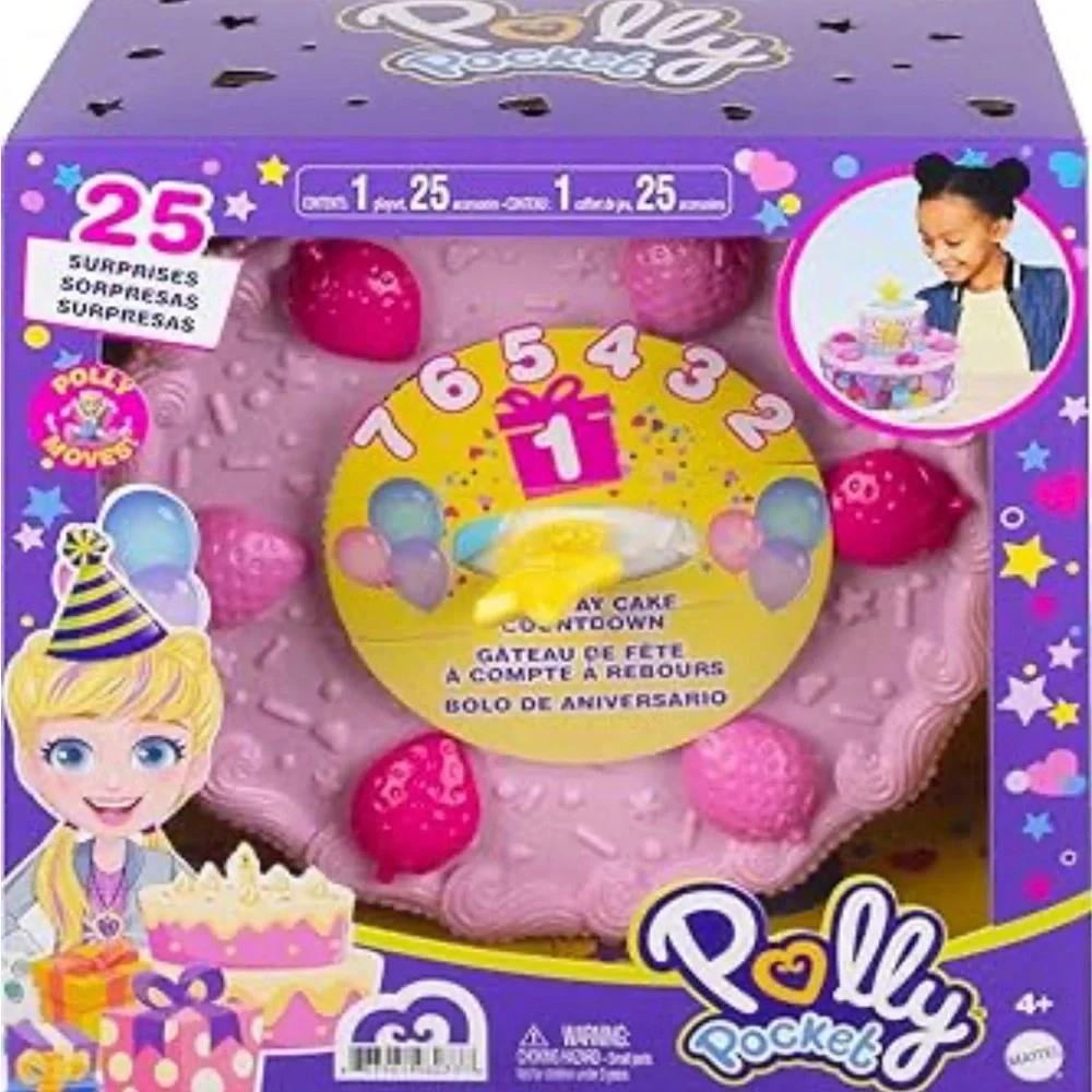 Polly Pocket Birthday Cake Countdown Playset NWT girls activity doll set - Picture 1 of 4